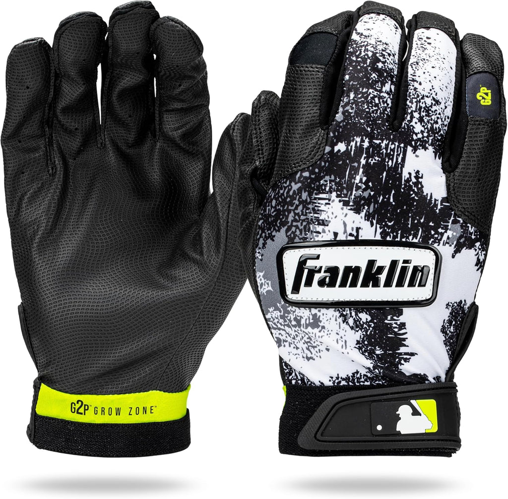 Franklin Sports MLB Youth Teeball Batting Gloves - Flexible Pro Kids Baseball + Softball Gloves for Boys + Girls