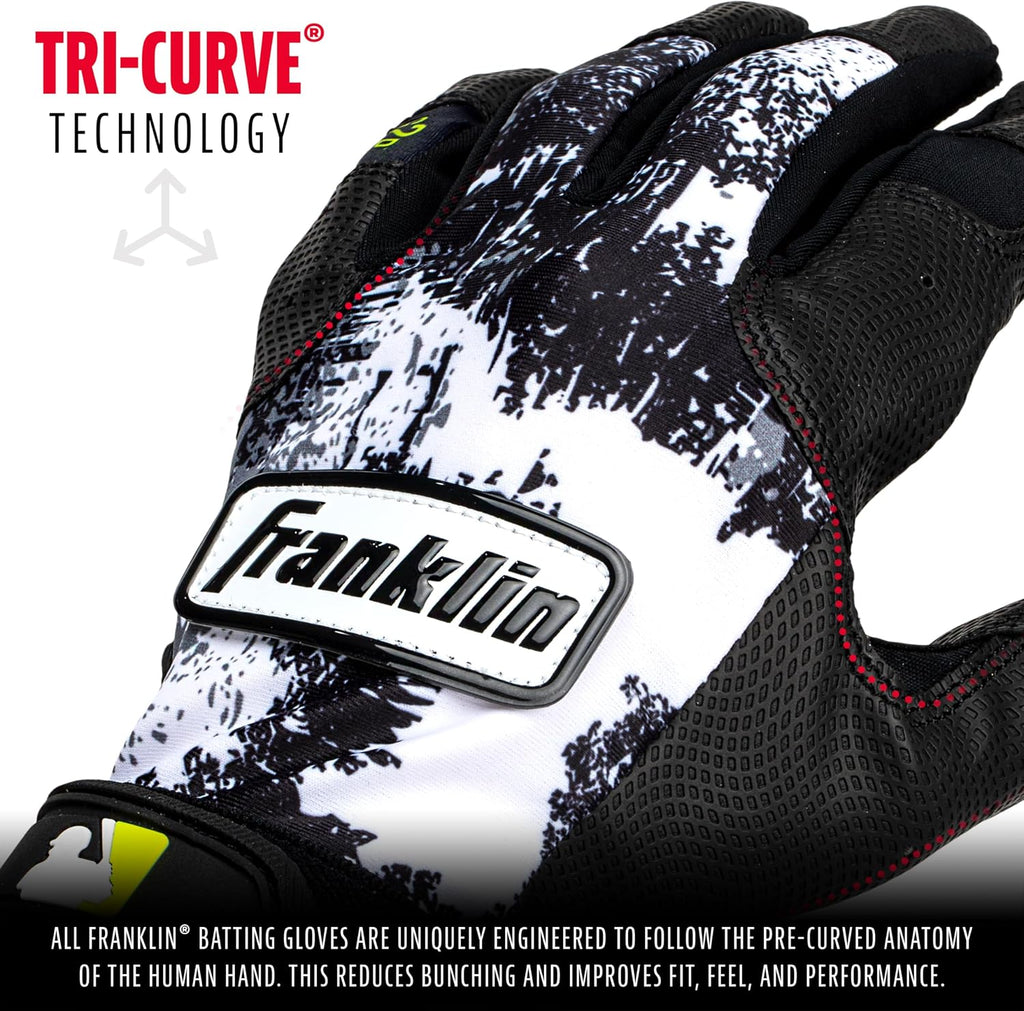 Franklin Sports MLB Youth Teeball Batting Gloves - Flexible Pro Kids Baseball + Softball Gloves for Boys + Girls