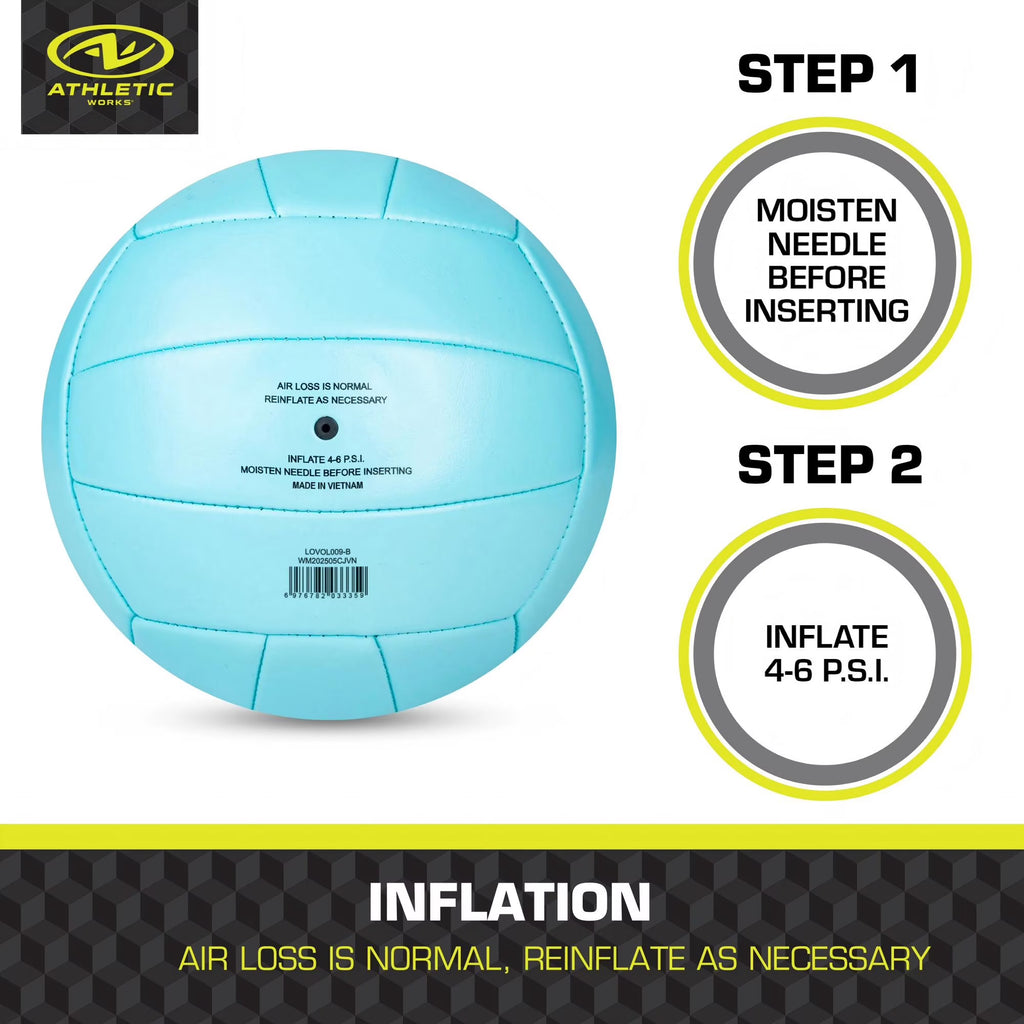 (6 Pack)  Size 5 Premium Soft Volleyball, Blue