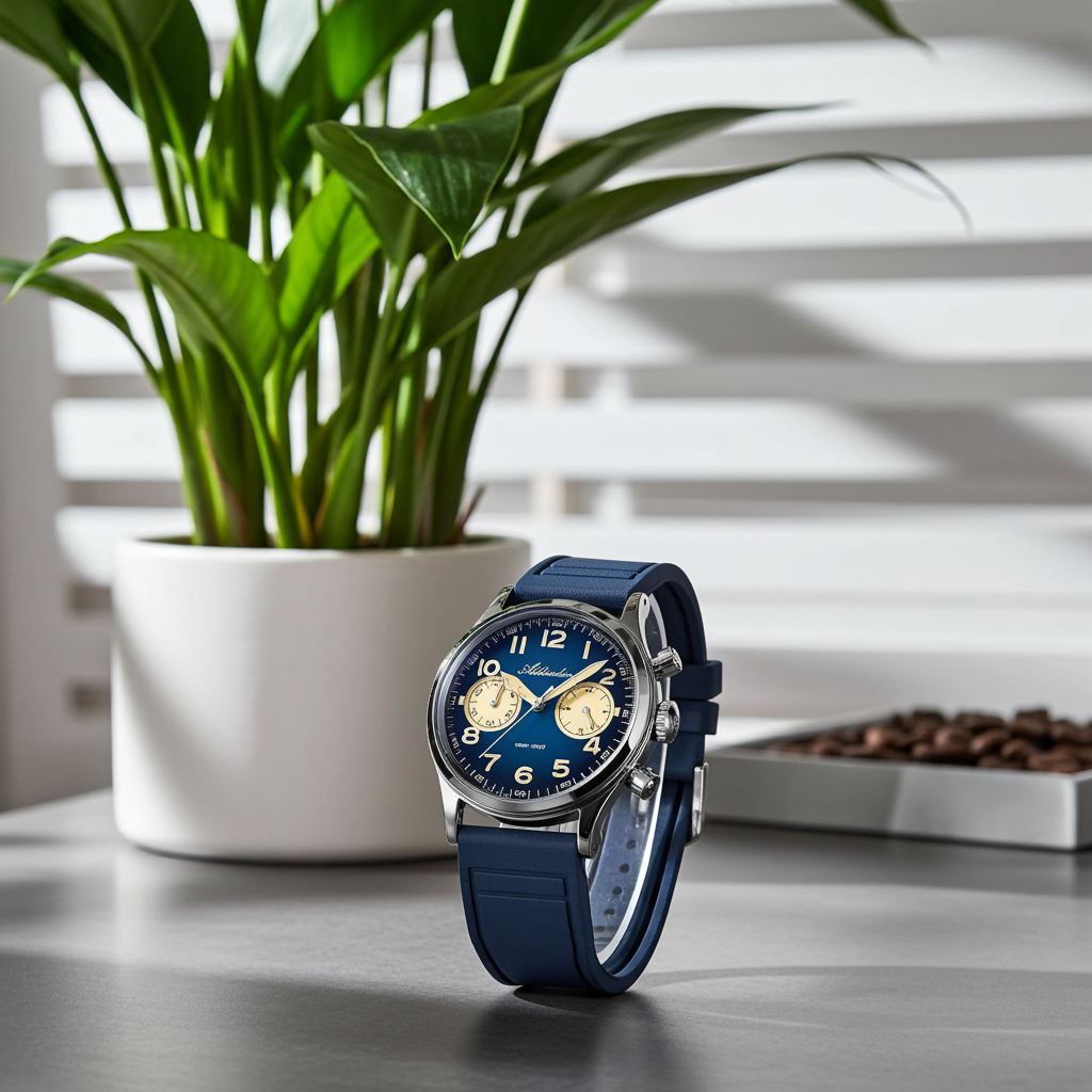 ADDIESDIVE Chronograph Watch Sport Watches for Men- Hybird Movement 38Mm Owl Dial 100M Waterproof Luminous Stop Watch Business Casual Watch Men'S Gift